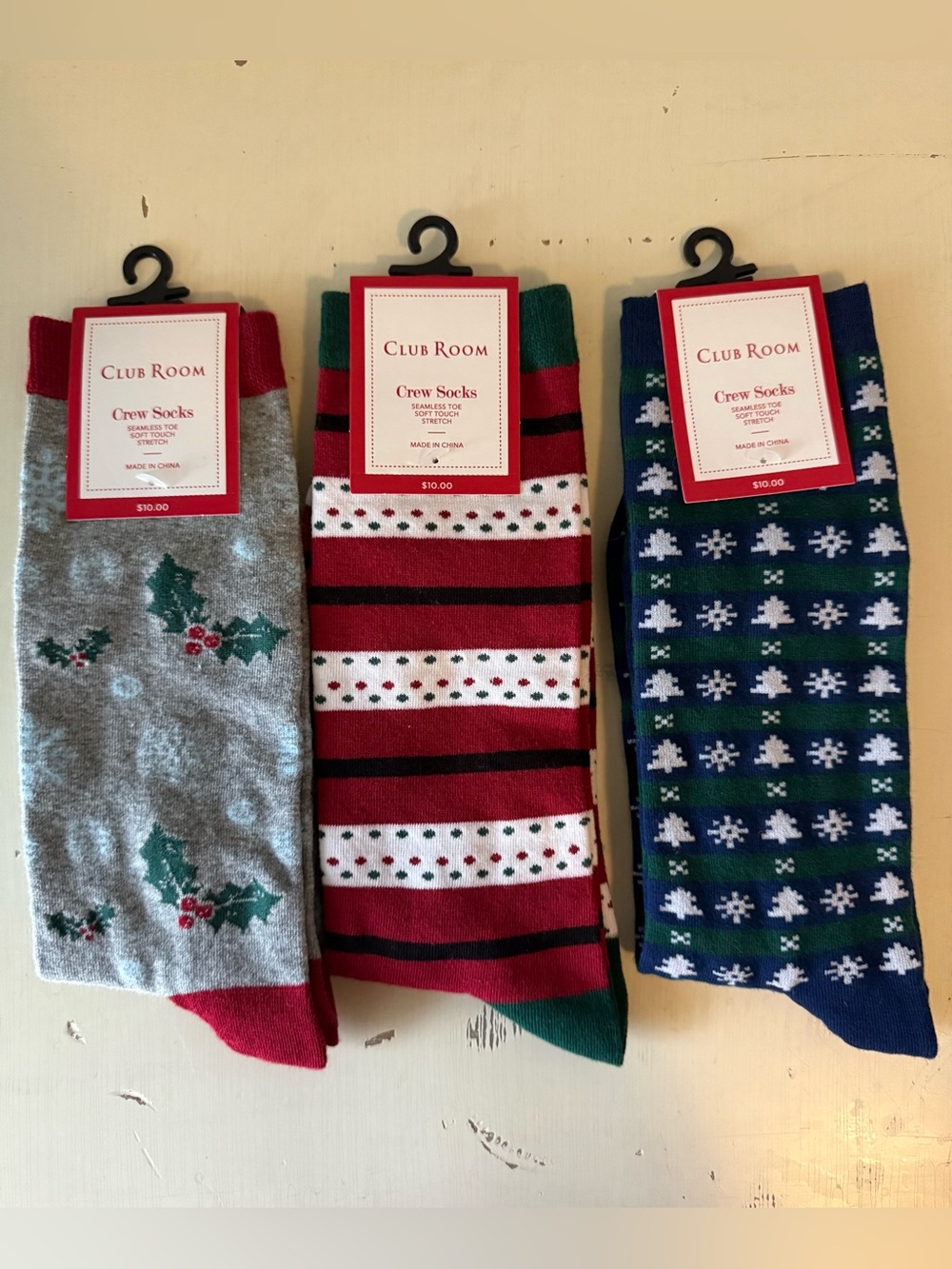 Club Room crew winter socks, set of 3 • NWT • Men’s OS